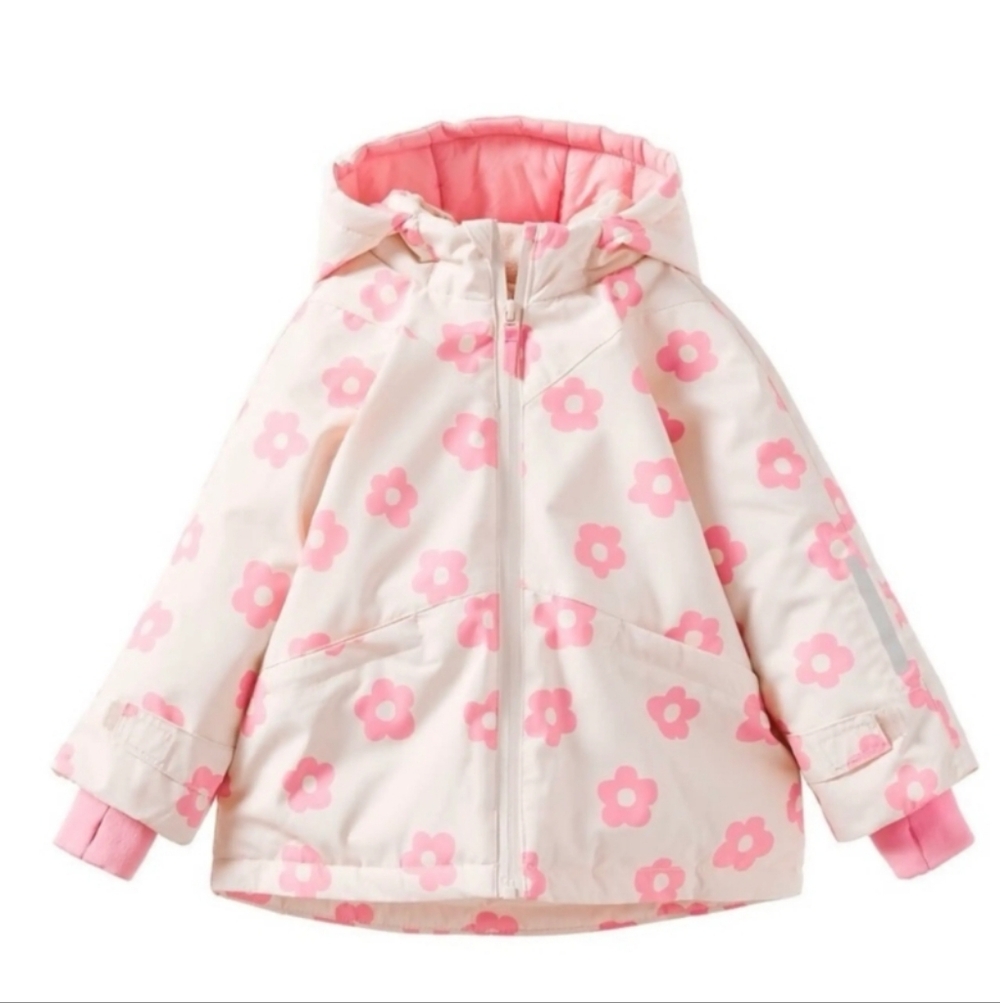 Hooded Jacket with Pink Flowers